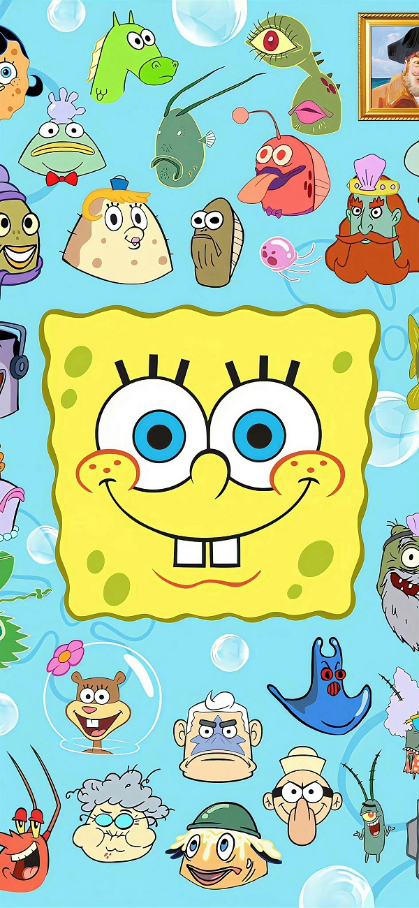 Hình nền Spongebob với phong cách đầy màu sắc