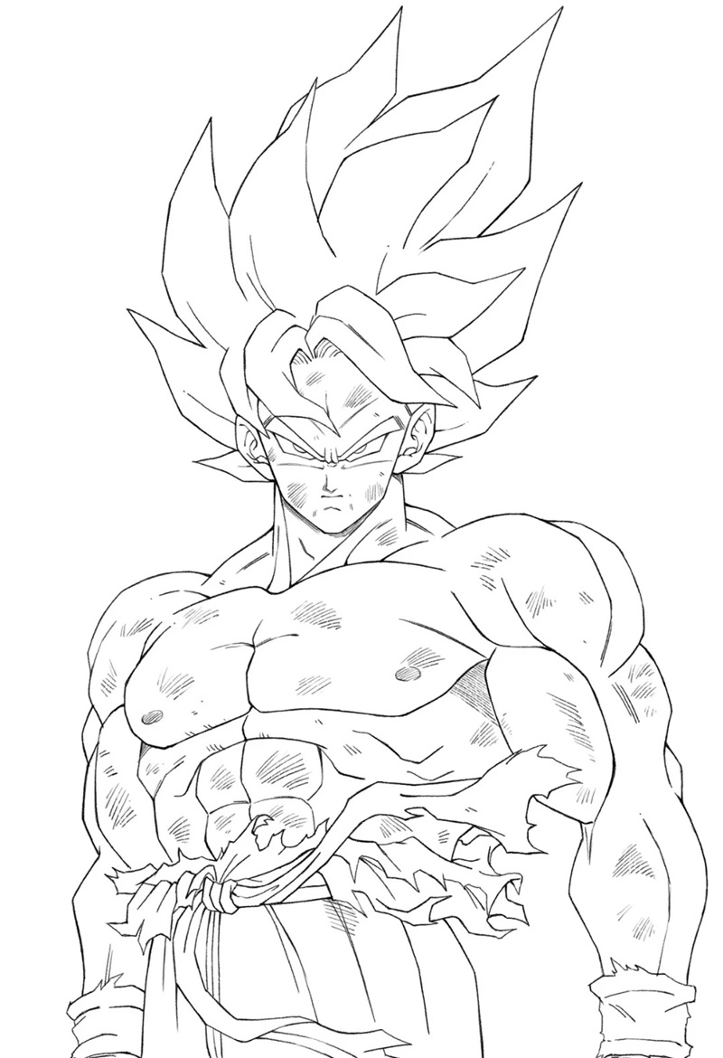 hình ảnh tô màu songoku​ 3
