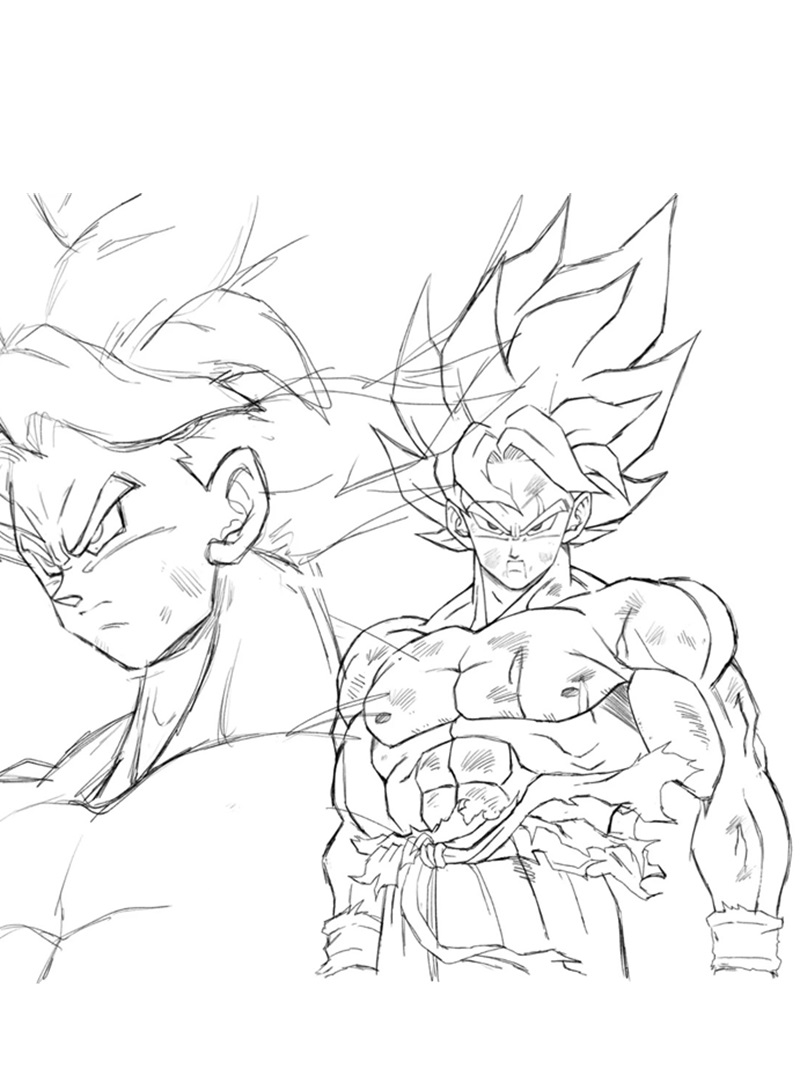 hình ảnh tô màu songoku​ 2