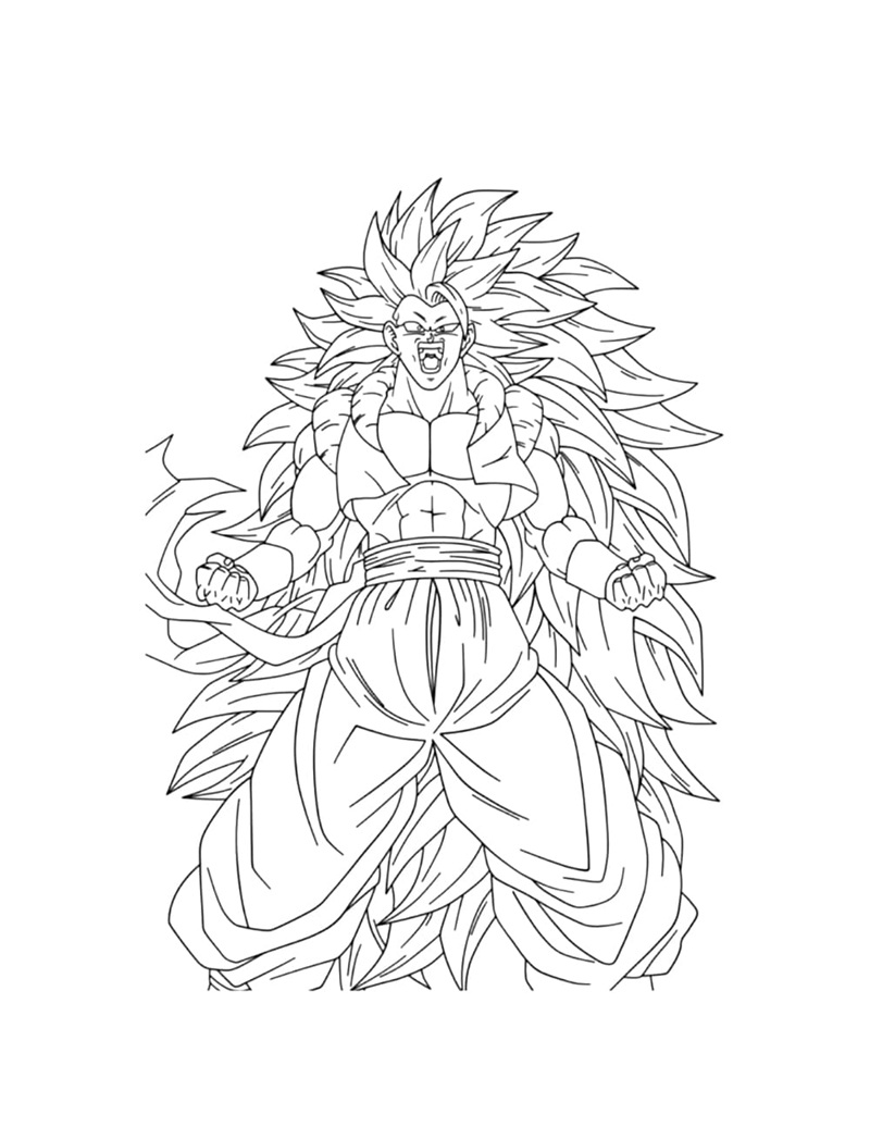 tranh tô màu hình songoku 3
