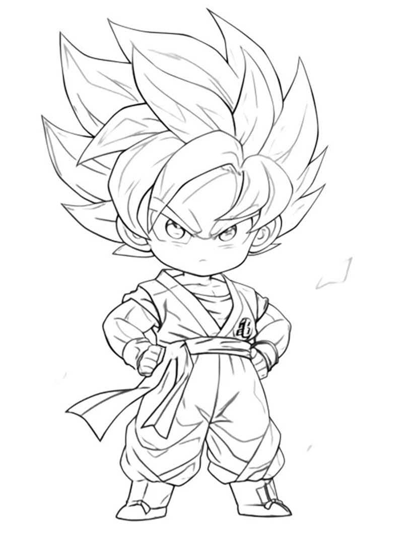 hình ảnh songoku tô màu 2