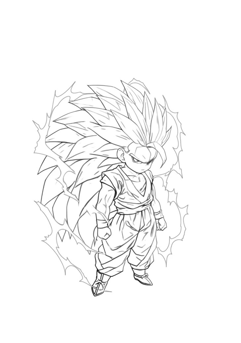 hình ảnh songoku tô màu 1