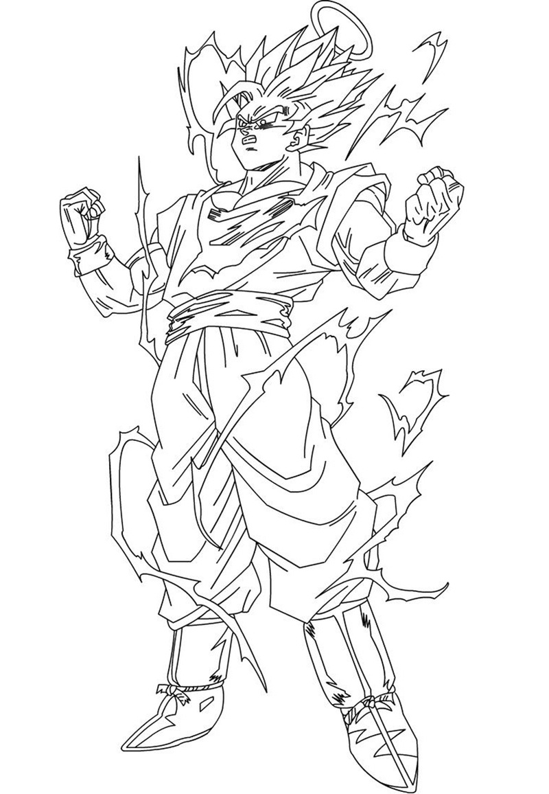 hình songoku tô màu 2