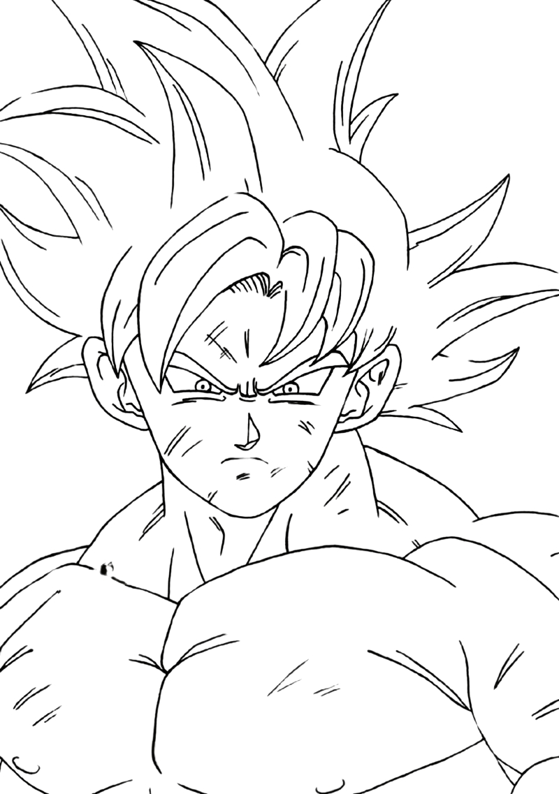hình songoku tô màu 1