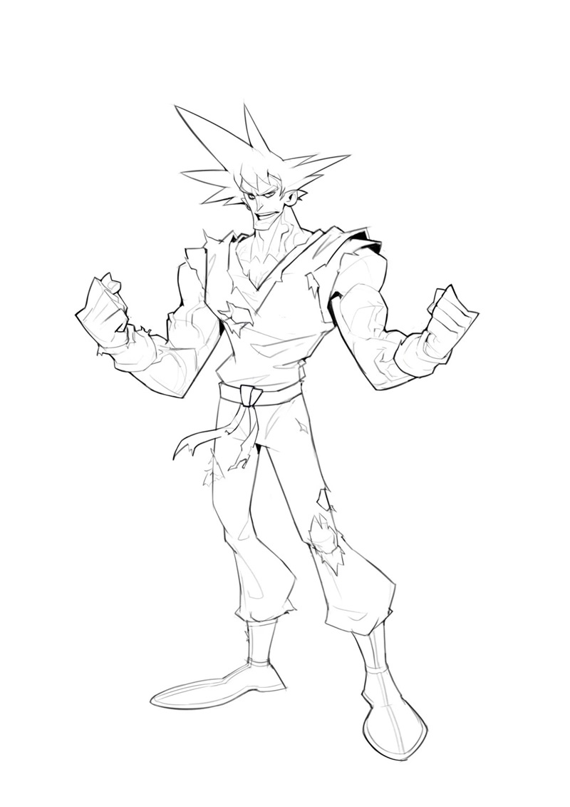 hình tô màu songoku