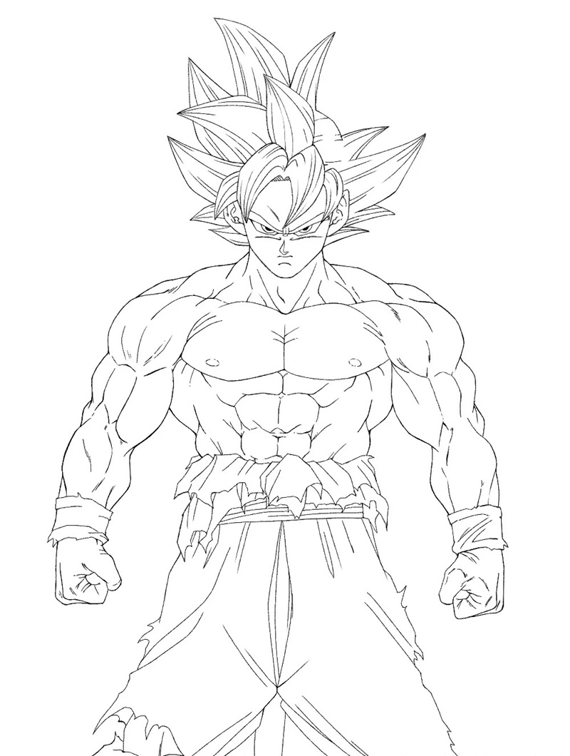 tranh tô màu songoku 2