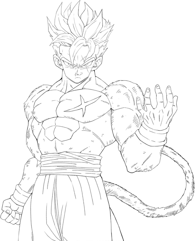 Mẫu tranh Songoku tập luyện cùng Krillin
