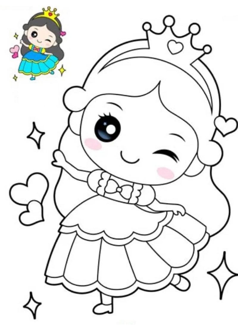 Công chúa anime váy xòe đẹp mê ly