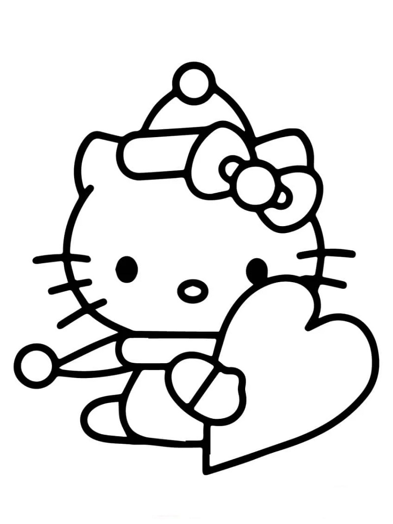 Hình ảnh Hello Kitty đáng yêu cho bé tập tô
