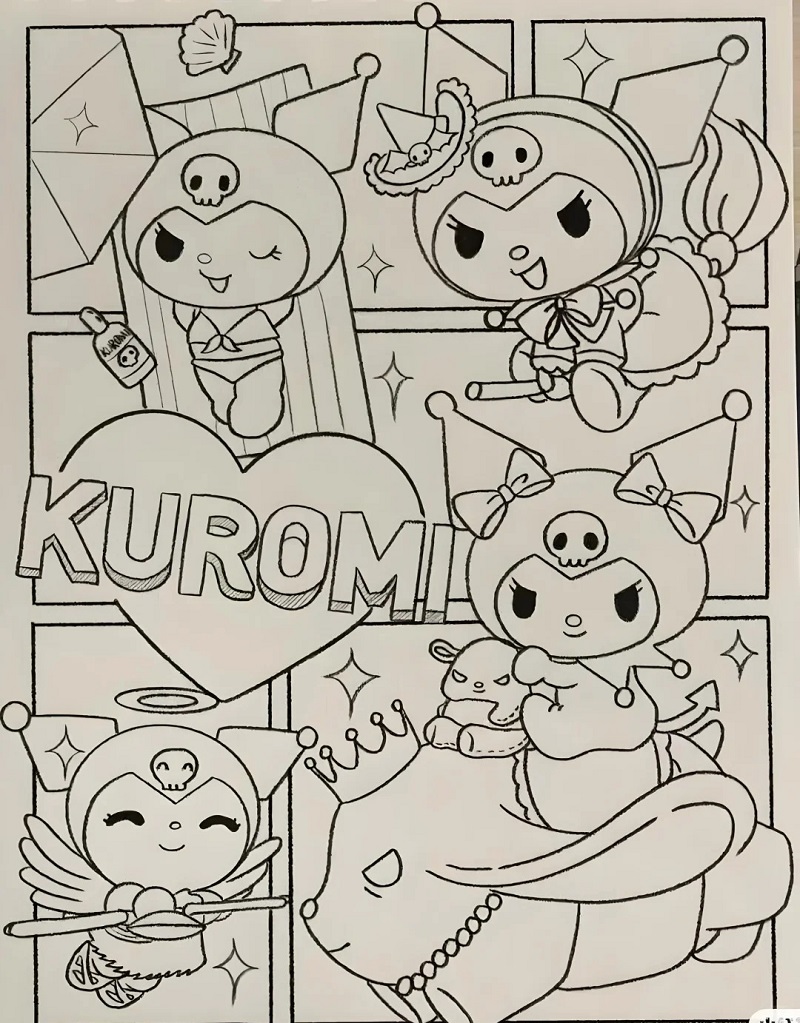 Hình tô màu Kuromi