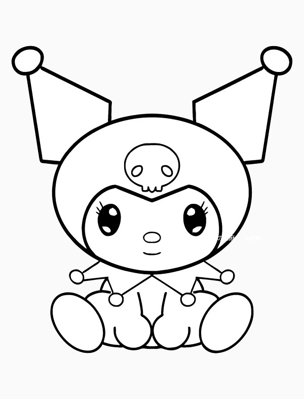 Hình tô màu Kuromi dễ thương