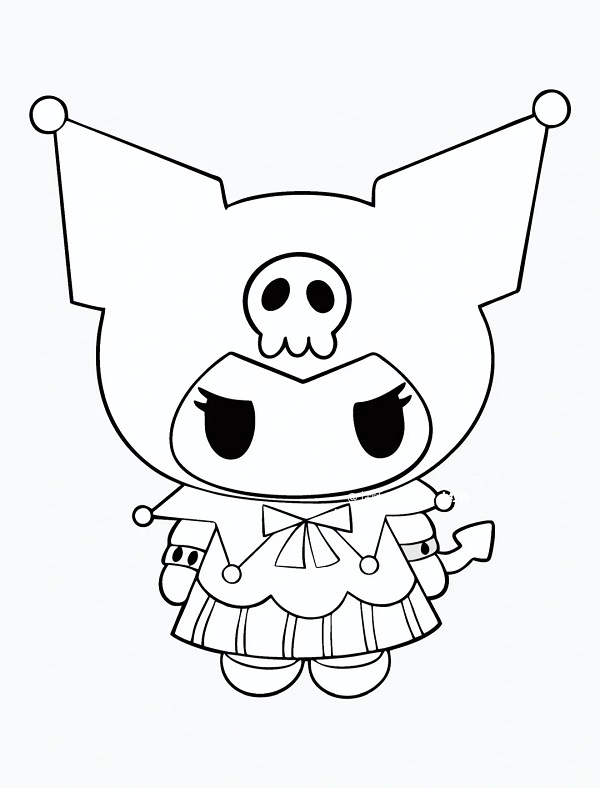 Hình vẽ Kuromi giận dỗi
