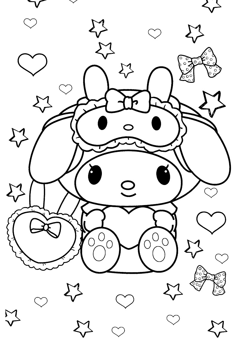 Tranh tô màu Melody chibi
