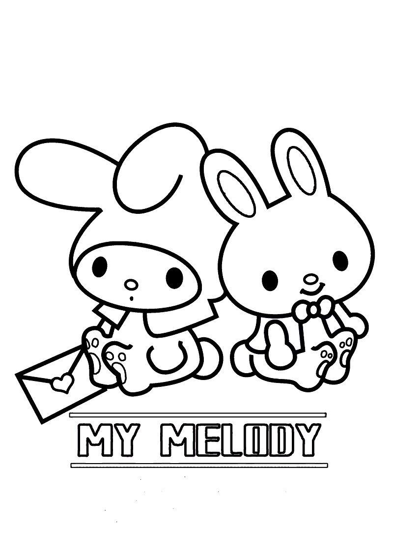 Tranh tô màu Melody đáng yêu