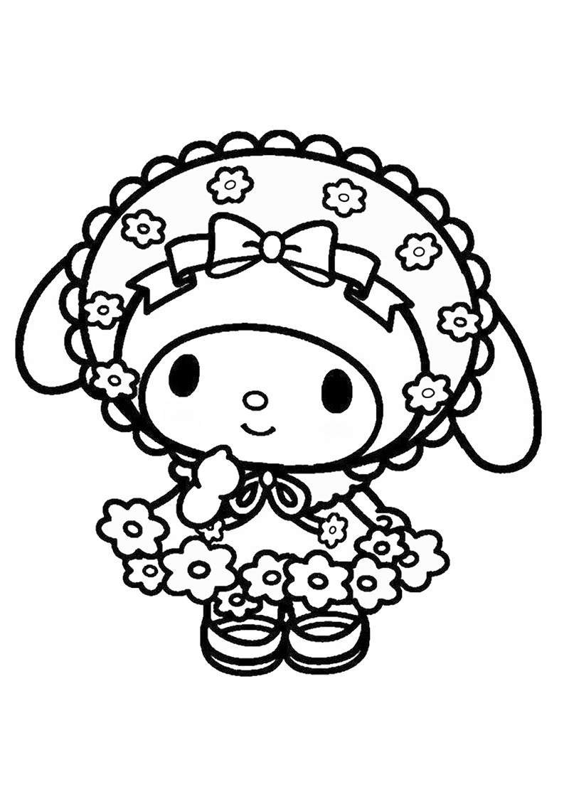 Tranh tô màu Melody chào buổi sáng đáng yêu
