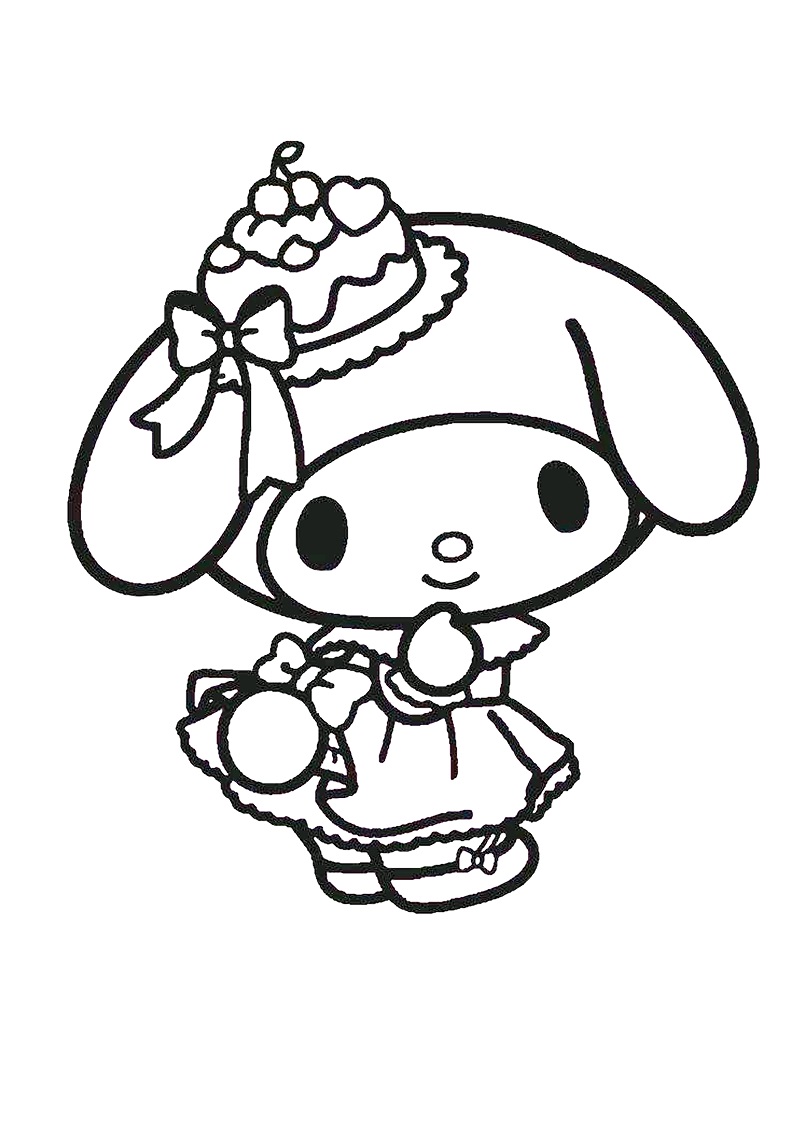 Tranh tô màu Melody đơn giản cho bé tập tô