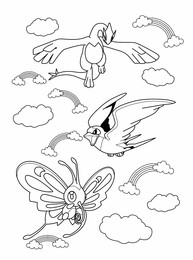 tranh tô màu pokemon​ dễ thương 2