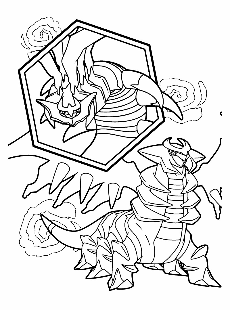 tranh tô màu pokemon mega​ 1