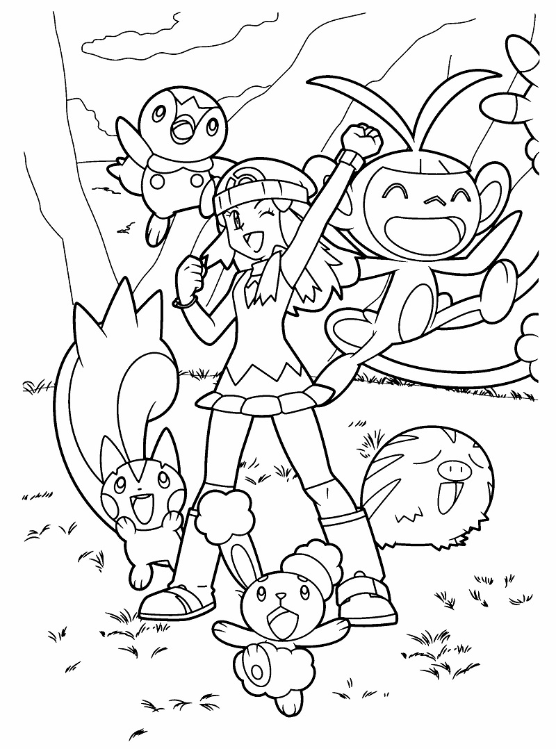 tranh tô màu pokemon​ 1 