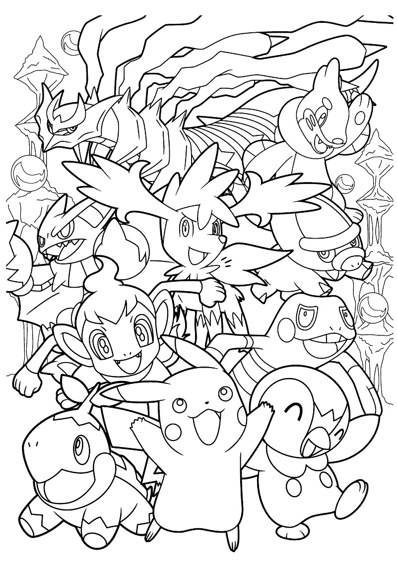 tranh tô màu pokemon​ 2