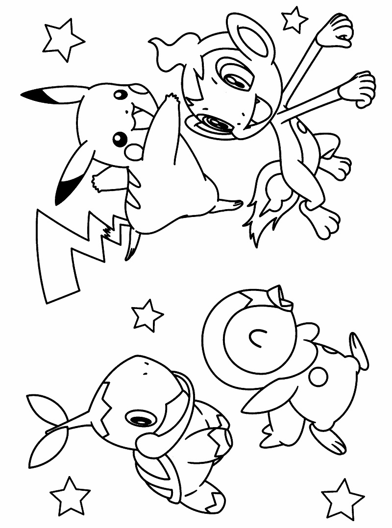 in tranh tô màu pokemon​ 2