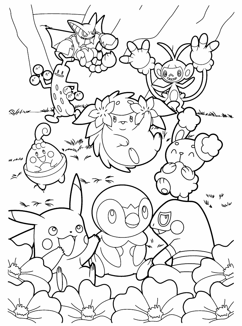tranh tô màu pokemon​ 3