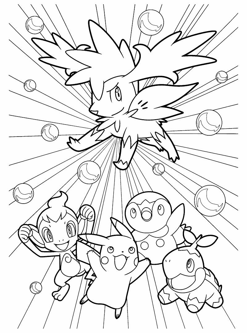 tranh tô màu pokemon​ 4