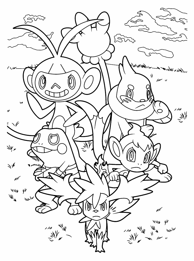 tranh tô màu pokemon​ 5
