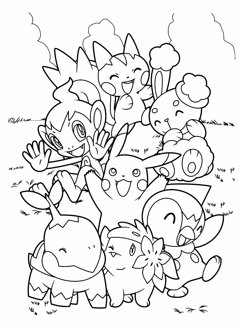 tranh tô màu pokemon​