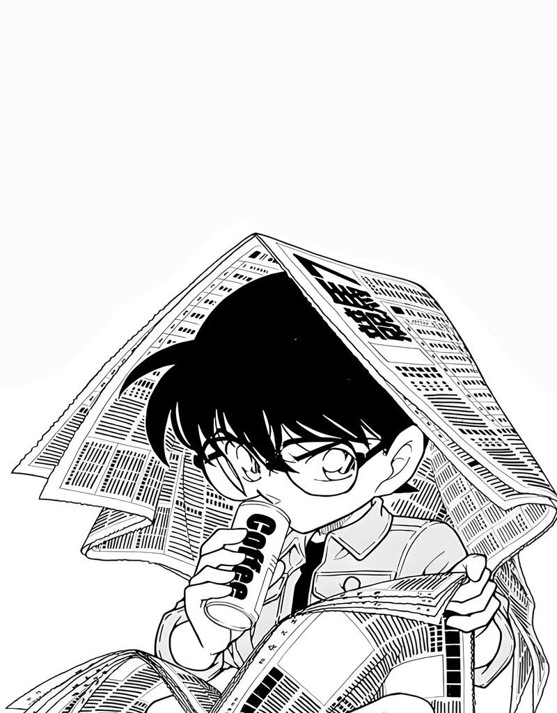 Tranh chibi Conan và nhóm bạn