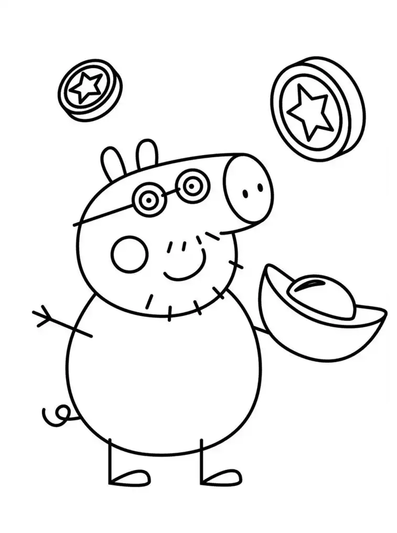 Tô màu heo Peppa 