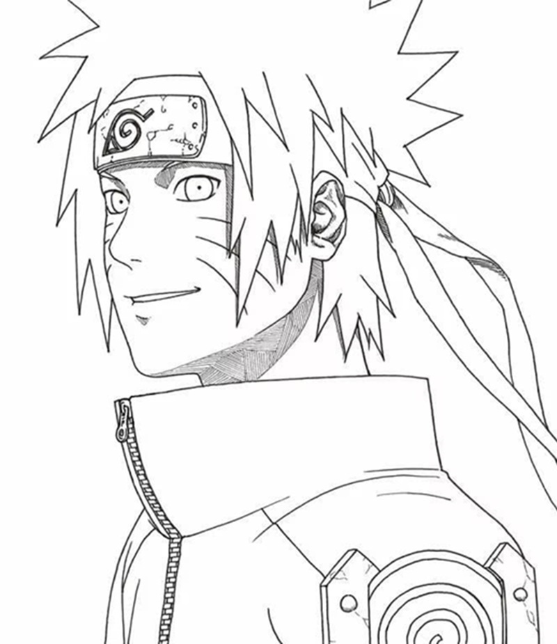 Hình tô màu Naruto buồn bã