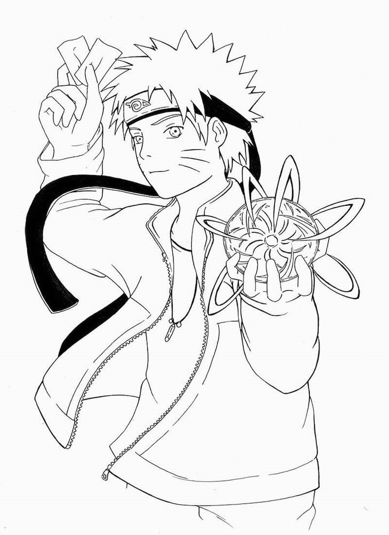 Naruto mặc áo choàng Hokage Đệ Thất
