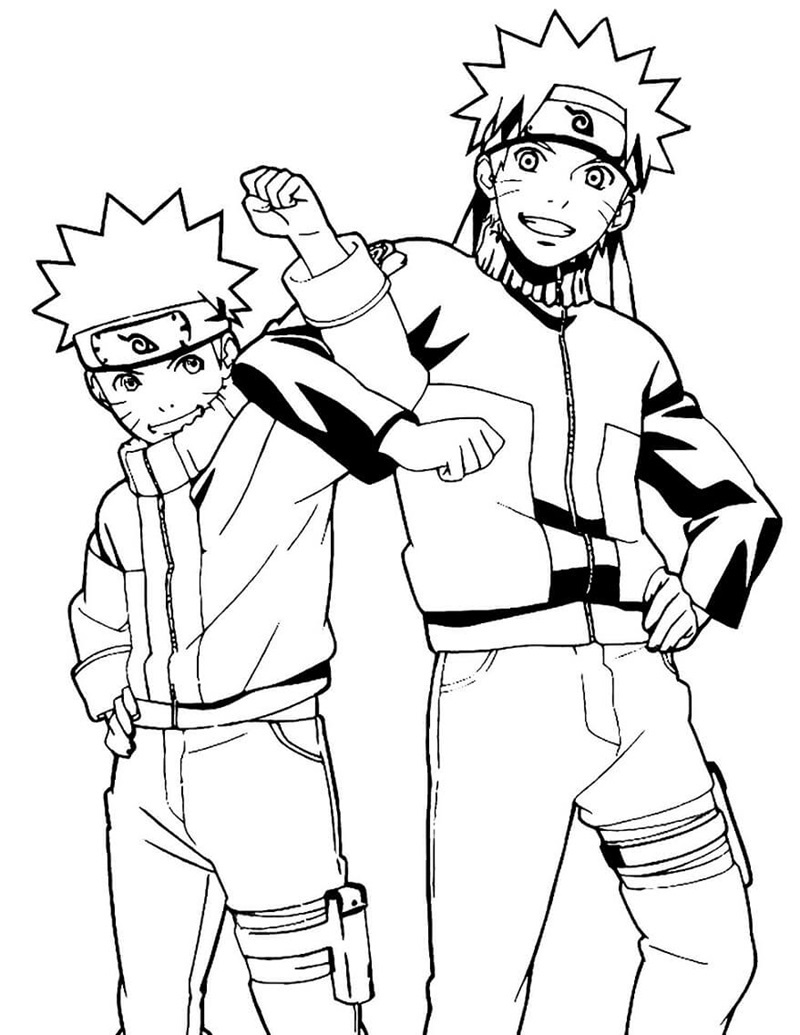 Tranh vẽ Naruto và Boruto