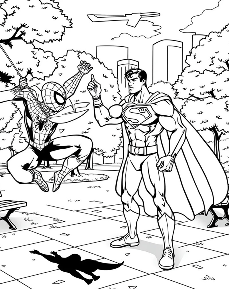 Spider-Man nhảy khỏi trụ tháp