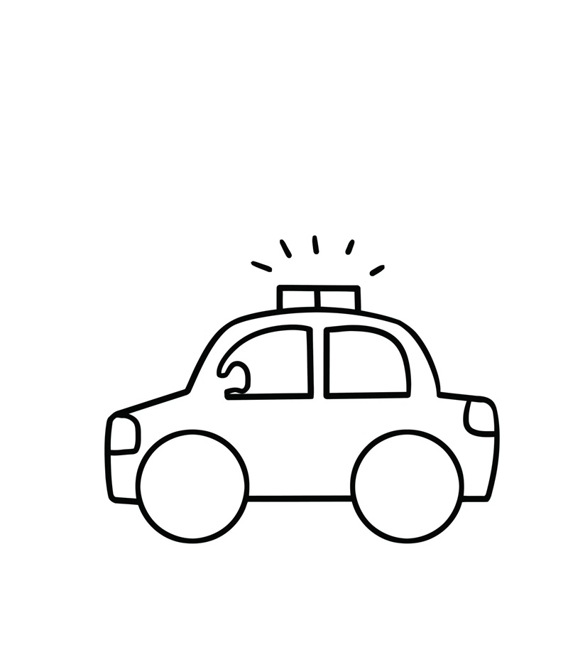 Xe cảnh sát đậu trước đồn công an