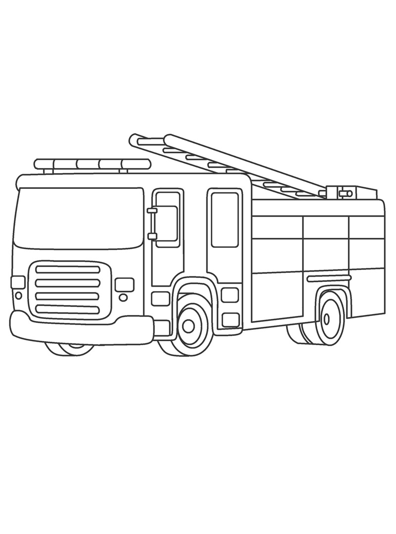 Xe cứu hỏa đang cứu mèo trên cây